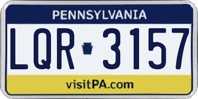 PA license plate LQR3157