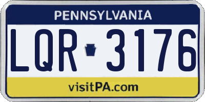 PA license plate LQR3176