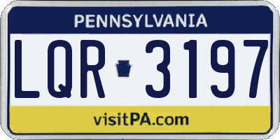 PA license plate LQR3197