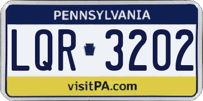 PA license plate LQR3202