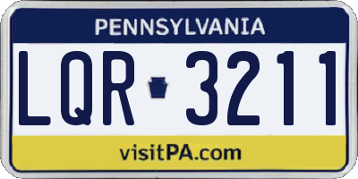 PA license plate LQR3211