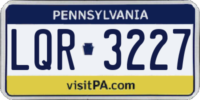 PA license plate LQR3227
