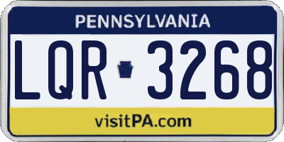 PA license plate LQR3268
