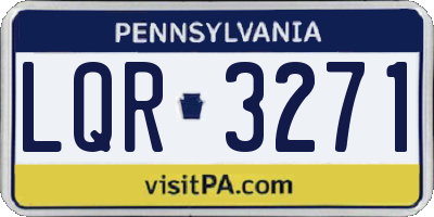 PA license plate LQR3271