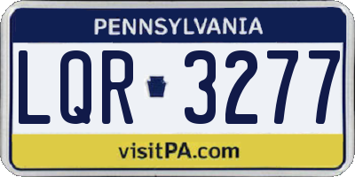 PA license plate LQR3277