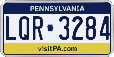 PA license plate LQR3284