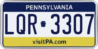 PA license plate LQR3307