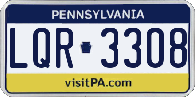 PA license plate LQR3308