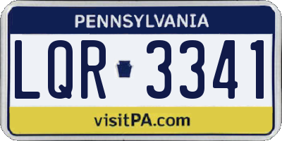 PA license plate LQR3341