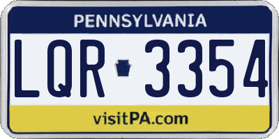 PA license plate LQR3354