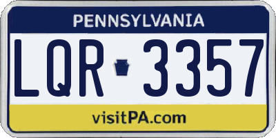 PA license plate LQR3357