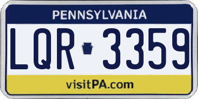PA license plate LQR3359