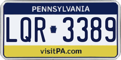 PA license plate LQR3389