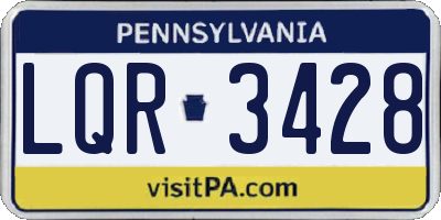 PA license plate LQR3428