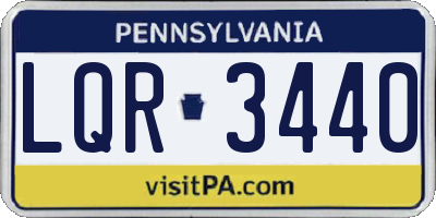 PA license plate LQR3440