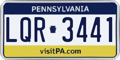 PA license plate LQR3441