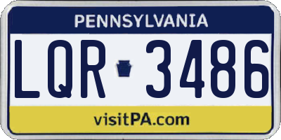 PA license plate LQR3486
