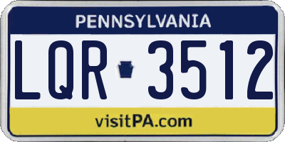 PA license plate LQR3512