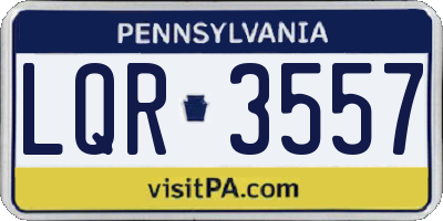 PA license plate LQR3557