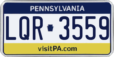 PA license plate LQR3559