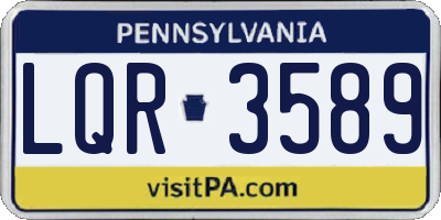 PA license plate LQR3589