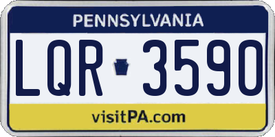 PA license plate LQR3590