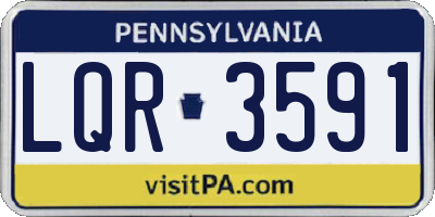 PA license plate LQR3591