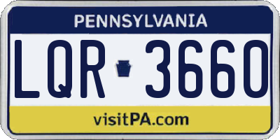 PA license plate LQR3660