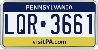 PA license plate LQR3661
