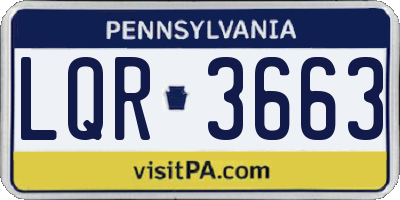 PA license plate LQR3663