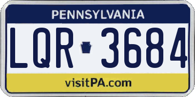 PA license plate LQR3684
