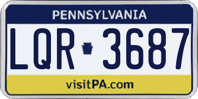 PA license plate LQR3687