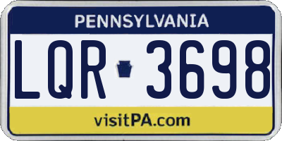 PA license plate LQR3698