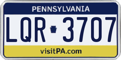 PA license plate LQR3707