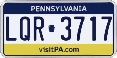 PA license plate LQR3717