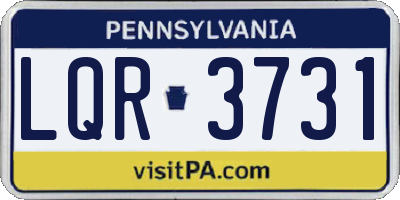 PA license plate LQR3731