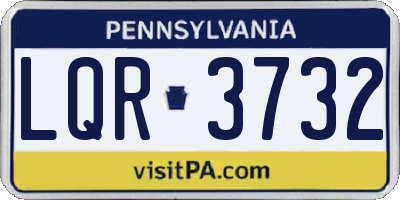 PA license plate LQR3732