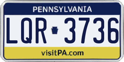 PA license plate LQR3736