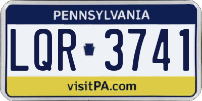 PA license plate LQR3741