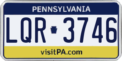 PA license plate LQR3746