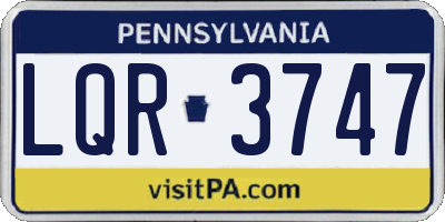 PA license plate LQR3747
