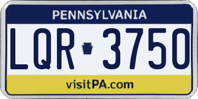 PA license plate LQR3750
