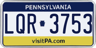 PA license plate LQR3753