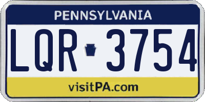 PA license plate LQR3754