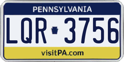 PA license plate LQR3756