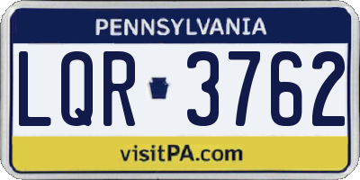PA license plate LQR3762