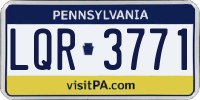 PA license plate LQR3771