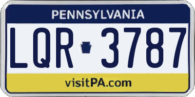 PA license plate LQR3787