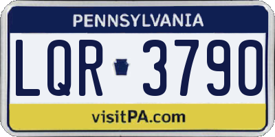 PA license plate LQR3790