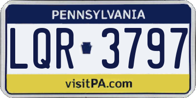 PA license plate LQR3797